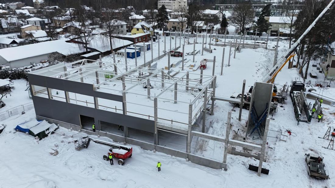 Biroja, veikala un noliktavu ēkas jaunbūve